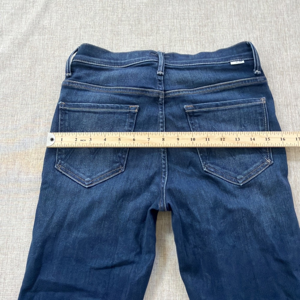 Mother Jeans Womens 27 Blue The Insider Crop Step Fray Dark Wash Denim - Picture 6 of 10